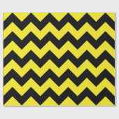 Zwart-geel Extra Grote Chevron Cadeaupapier (Vlak)