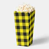 Zwart Geel geruite Check Popcorn Box Bedankdoosjes (Popped)
