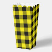 Zwart Geel geruite Check Popcorn Box Bedankdoosjes (Voorkant)