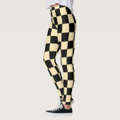 Zwart Geel Geruite Leggings (Links)