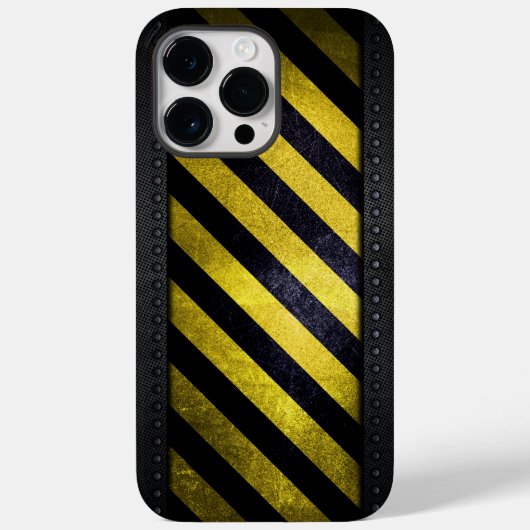 Zwart Geel Gevaar Strepen Constructie Engineer Case-Mate iPhone Case (Achterkant)