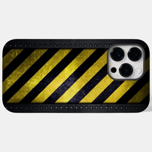 Zwart Geel Gevaar Strepen Constructie Engineer Case-Mate iPhone Case (Achterkant (horizontaal))