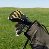 Zwart Geel Gevaar Strepen Constructie Engineer Golfheadcover (Insitu)