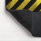 Zwart Geel Gevaar Strepen Constructie Engineer Muismat (Hoek)