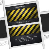 Zwart Geel Gevaar Strepen Constructie Engineer Visitekaartje