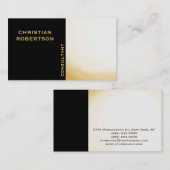 Zwart geel gewoon modern consultant Visitekaartje (Voorkant / Achterkant)