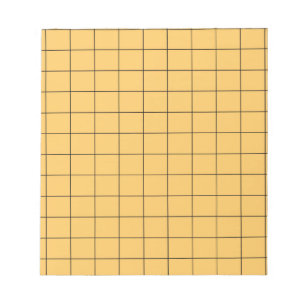 Zwart & Geel Gingham Geruit Plaid Patroon Notitieblok