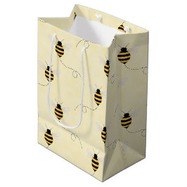 Zwart Geel Goud Bijen Baby Shower Medium Cadeauzakje