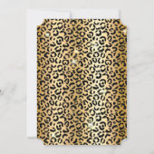 Zwart Geel Goud Glitter Luipaard Kaart (Achterkant)