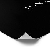 Zwart Geel Goud Kalligrafie Repetitie Diner Poster (Hoek)