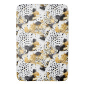 Zwart Geel Goud Luipaarden Dierenprint Badmat (Voorkant Verticaal)