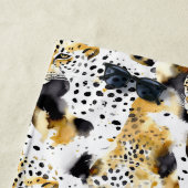 Zwart Geel Goud Luipaarden Dierenprint Strandlaken (In situ)