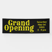 Zwart Geel Grand Opening Banner (Horizontaal)