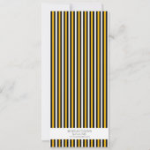 Zwart/Geel Hockey Ticket Verjaardagsfeestje Kaart (Achterkant)