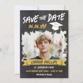 Zwart Geel Koel Krijt Foto Afstuderen Save The Date
