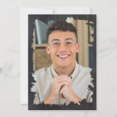 Zwart Geel Koel Krijt Vieren Afstudeerfeest Kaart (Achterkant)