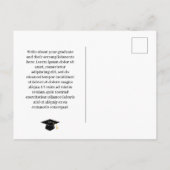 Zwart Geel Koel Krijtbord Foto Afstuderen Aankondigingskaart (Achterkant)