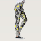 Zwart-geel Leggings (Rechts)