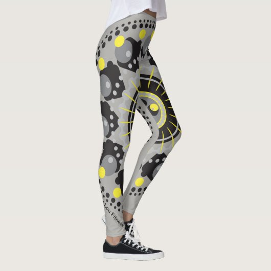 Zwart-geel Leggings (Rechts)