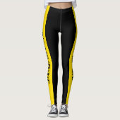 Zwart-geel Leggings (Voorkant)