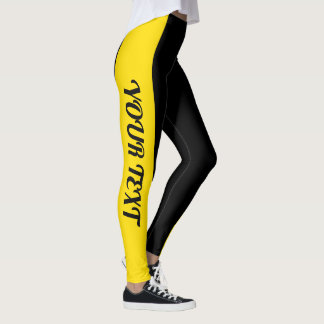 Zwart-geel Leggings