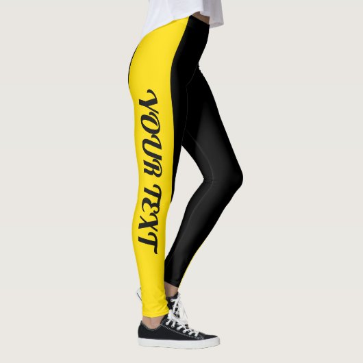 Zwart-geel Leggings (Rechts)