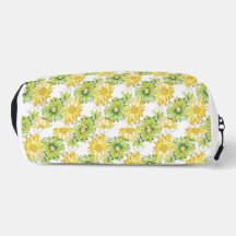 Zwart Geel Lime Bloemmotief