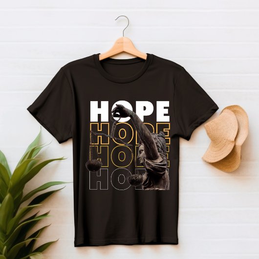 Zwart-geel modern HOPE T Shirt