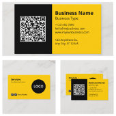 Zwart Geel Modern Visitekaartje