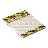 Zwart-geel omgedoopt, zestiende notitiepatroon notitieblok (Schuin)