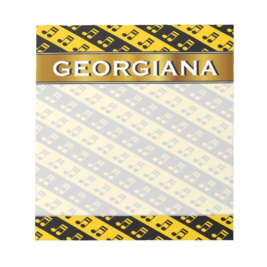 Zwart-geel omgedoopt, zestiende notitiepatroon notitieblok (Voorkant)