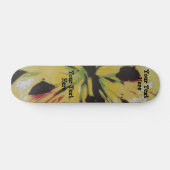zwart geel origineel modern abstract design skateboard (Horizontaal)