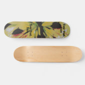 zwart geel origineel modern abstract design skateboard (Horizontaal)
