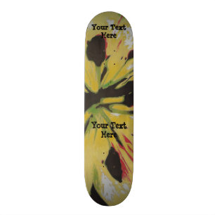 zwart geel origineel modern abstract design skateboard
