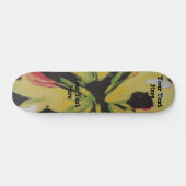 zwart geel origineel modern abstract design skateboard (Horizontaal)