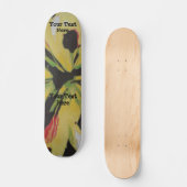zwart geel origineel modern abstract design skateboard (Voorkant)