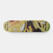 zwart geel origineel modern abstract design skateboard (Horizontaal)