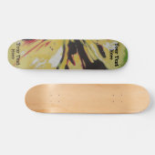 zwart geel origineel modern abstract design skateboard (Horizontaal)