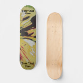 zwart geel origineel modern abstract design skateboard (Voorkant)