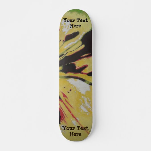 zwart geel origineel modern abstract design skateboard (Voorkant)