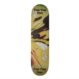 zwart geel origineel modern abstract design skateboard