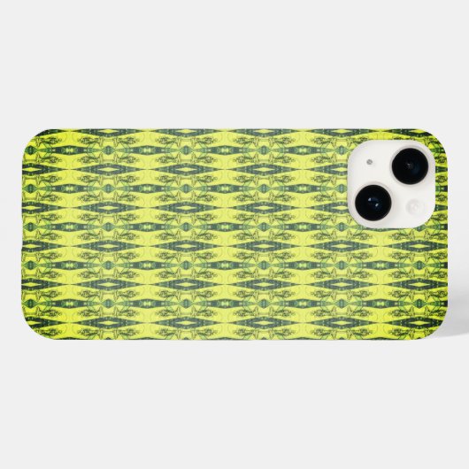 Zwart-geel patroon Case-Mate iPhone case (Achterkant (horizontaal))