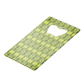 Zwart-geel patroon creditkaart flessenopener (Achterkant Gekanteld)