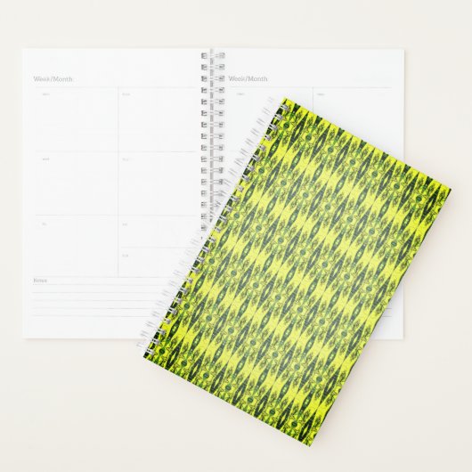 Zwart-geel patroon planner (Display)