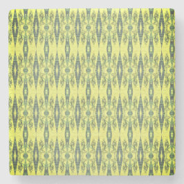 Zwart-geel patroon stenen onderzetter