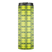 Zwart-geel patroon thermosbeker (Achterkant)