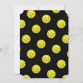 Zwart Geel Pickleball Toernooi Uitnodiging (Achterkant)