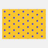 Zwart Geel Polka Dot Wrapping Paper (Voorkant 2)