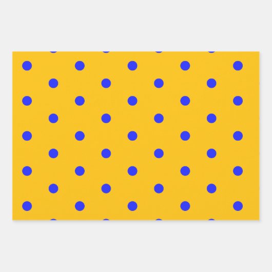 Zwart Geel Polka Dot Wrapping Paper (Voorkant 2)