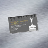 Zwart Geel Professioneel Huis Schilder Magnetisch Visitekaartje (Voorbeeld)